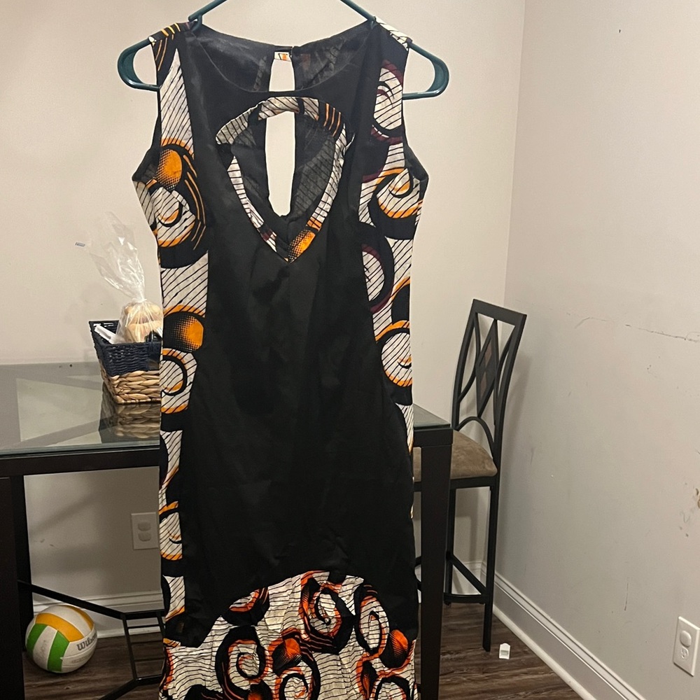 Long stylish dress , African fabric